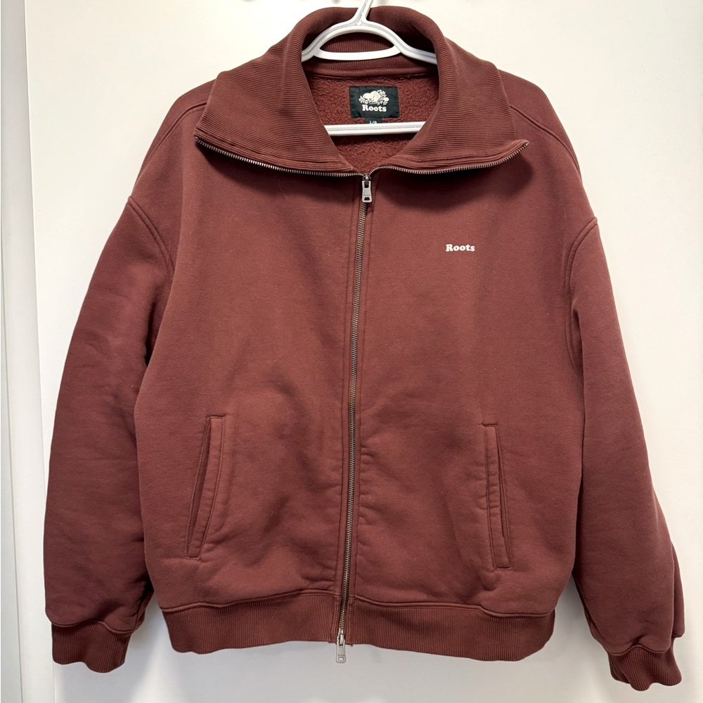 Roots Drop Collar Full-Zip Sweater